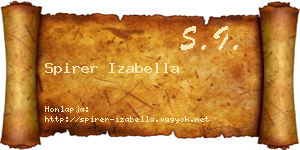 Spirer Izabella névjegykártya