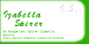 izabella spirer business card